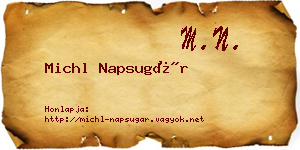 Michl Napsugár névjegykártya
